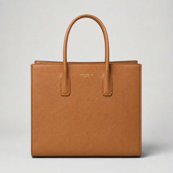 Structured Leather Tote Bag